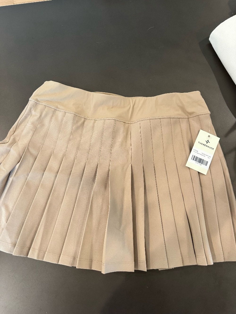 Tuckernuck Pleated Mini Skirt in Beige NWOT